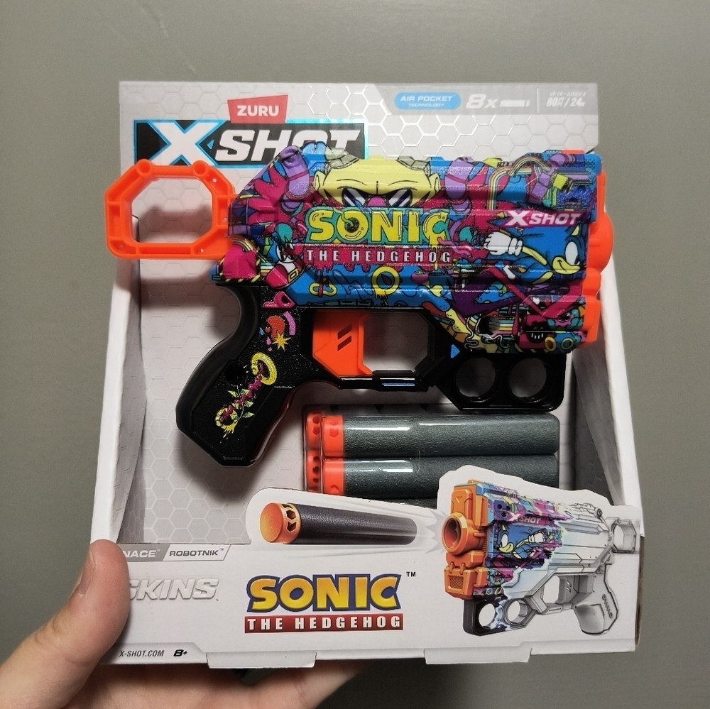 Nerf Sonic the Hedgehog Blaster - Black and Orange